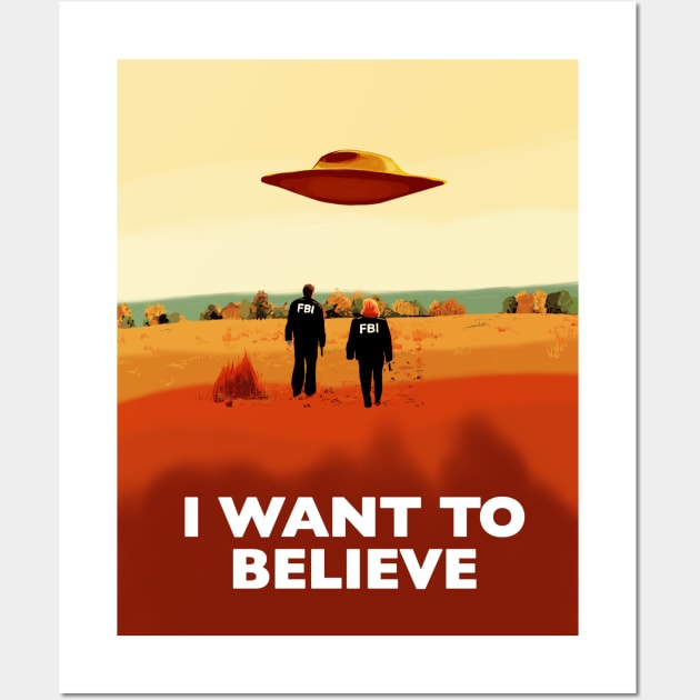 The X Files I want to believe poster FBI Wall Art by Mimie20